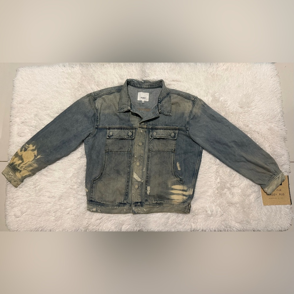 HUDSON Blue Vintage Trucker Jacket Size XL Men’s - Picture 3 of 12